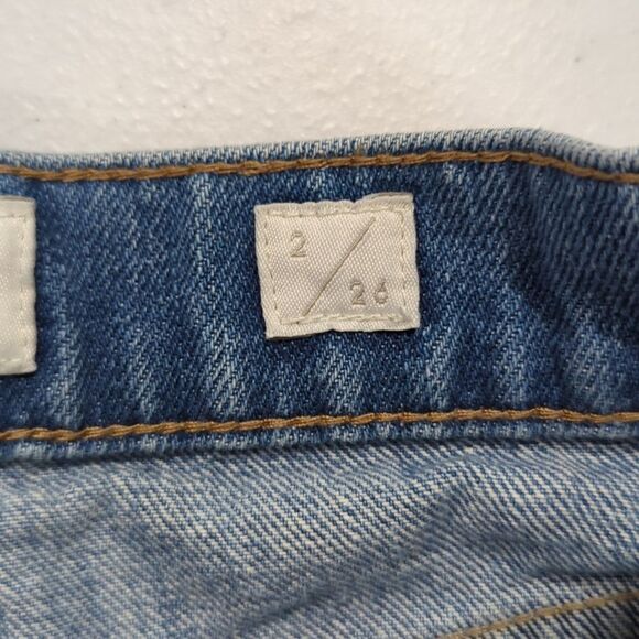 Lucky Brand Jeans womens 2 Blue Relaxed Tapered Light Wash Embroidered Trim - Picture 9 of 15